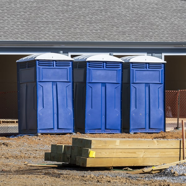 what is the expected delivery and pickup timeframe for the portable toilets in Gold Hill CO